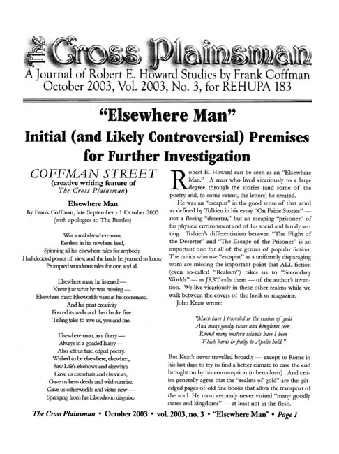 The Cross Plainsman, October 2003