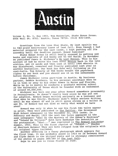 Austin Volume 4 Number 1