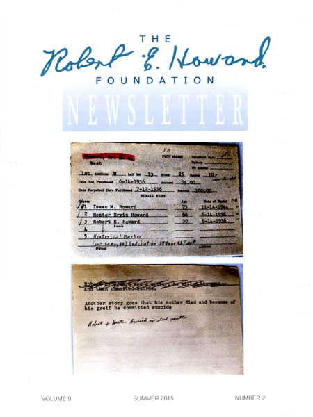 Robert E. Howard Foundation Newsletter V9N2